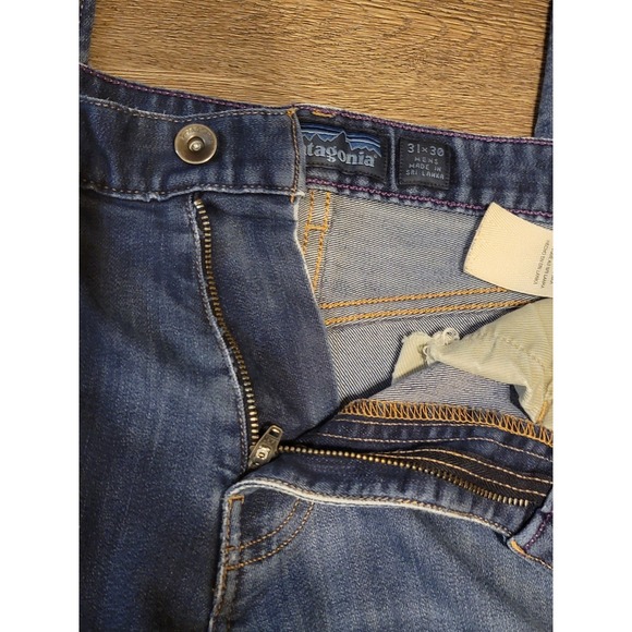Patagonia Mens Blue Jeans Denim Pants 31x30"Organic Cotton Blend StraightStretch - Picture 10 of 15